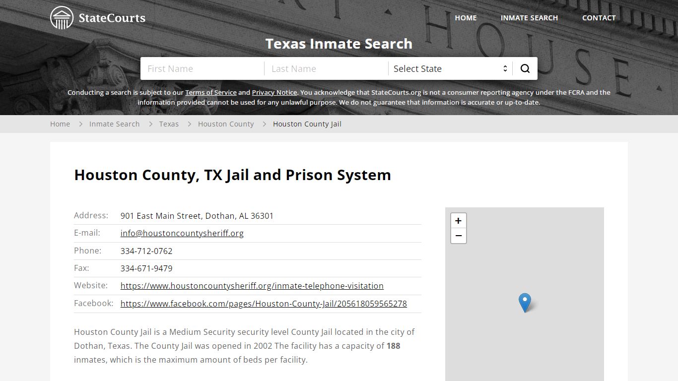 Houston County Jail Inmate Records Search, Texas - StateCourts